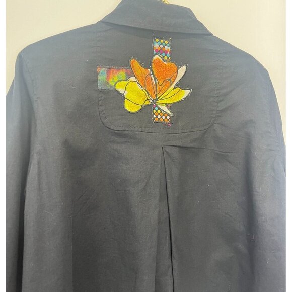 Sara Studio Art Deco Funky Boho Ladie's Embroidered SMALL Jacket Patchwork - Picture 3 of 7